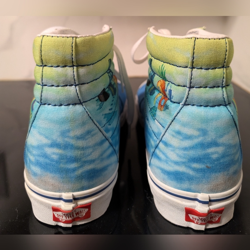 Vans X SpongeBob Sk8-Hi Imaginaaation Skate Sneakers Size 10 NWOT $110 - Picture 7 of 10
